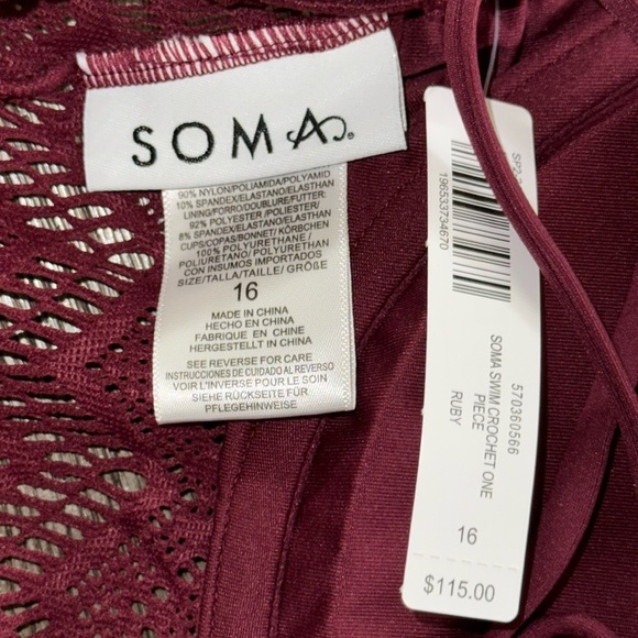 SOMA Crochet One-Piece Swimsuit Ruby - Picture 7 of 10